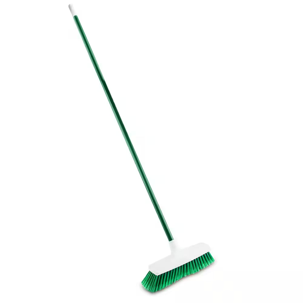 13 In. Smooth Surface Push Broom with Steel Handle