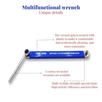 Multi-function Lengthened Wrench For Machine Maintenance