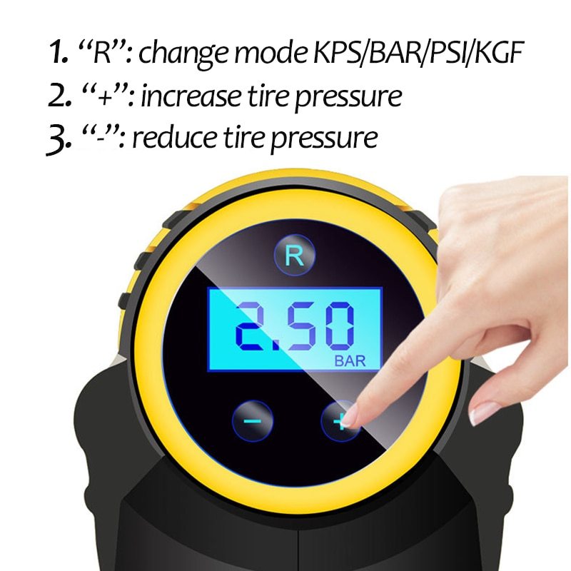 Automatic Portable Handheld Digital LED Smart Car Air Compressor