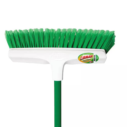 13 In. Smooth Surface Push Broom with Steel Handle